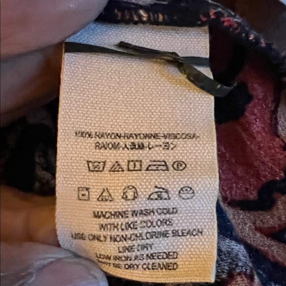 Free People Get Together Printed Sleeveless Tunic Top Boho Size 4 - Picture 4 of 5